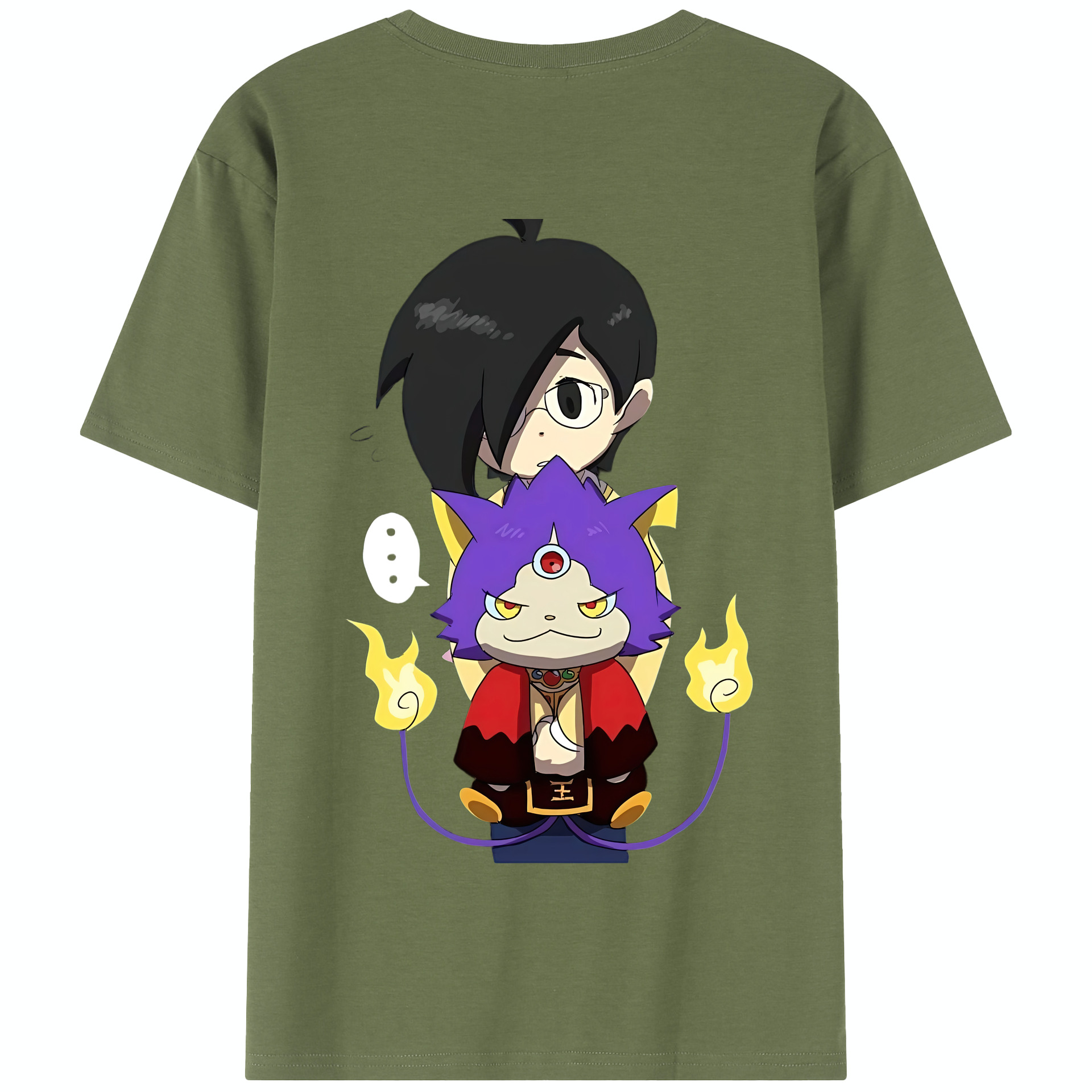 （画像用） 妖怪ウォッチ Yo-kai Watch 綿100％半袖Tシャツ（背面プリント）